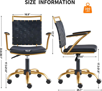LUX MODERNS Black Desk Chair