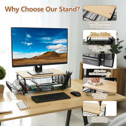 Desk Organizers and Accessories Monitor Riser