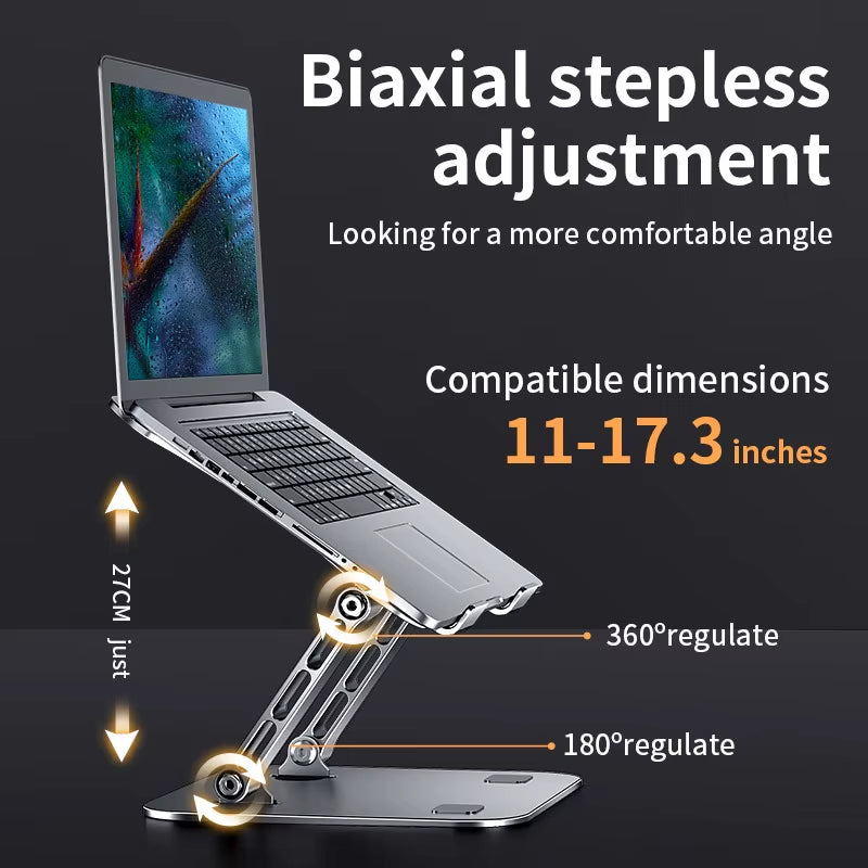 Phone Tablet Stand Adjustable Aluminum Alloy Laptop Tablet up to 17 "Laptop Portable Folding Stand Cooling Stand Support